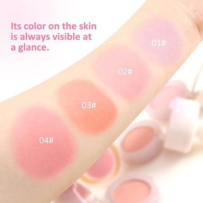Boobeen Blush Compact for Face, Matte Powder Blush Natural Glowing