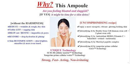 ULTIMATE [Human Stem Cell + (10%) PDRN] Healing Booster Overnight Serum―for Minimizes Wrinkles, Discoloration (10ml x 5vials)