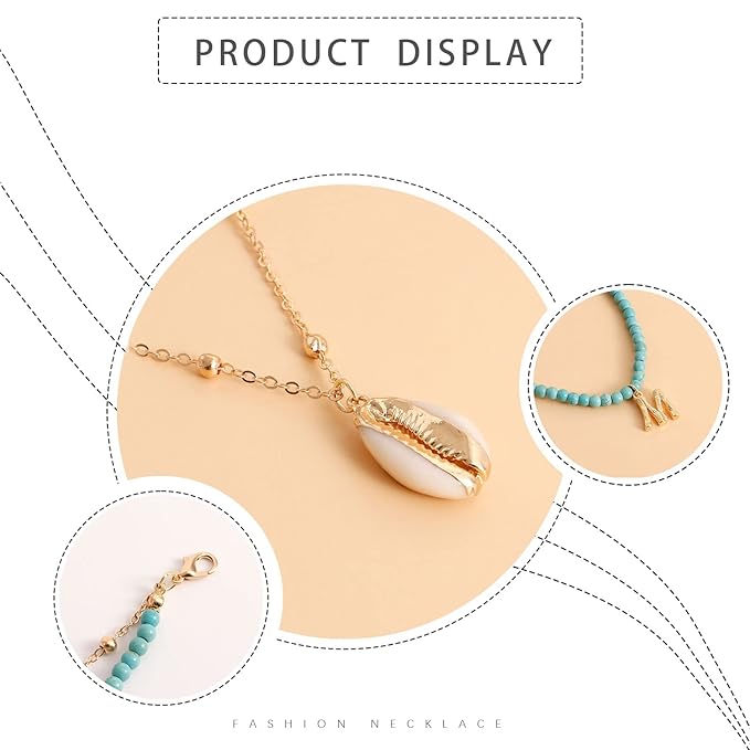 Bohemia Turquoise Beaded Choker Necklace Layered
