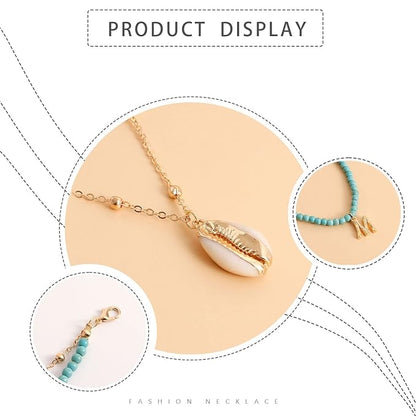 Bohemia Turquoise Beaded Choker Necklace Layered