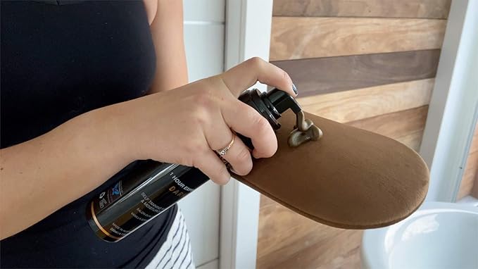 Bronze Tan Self Tanning Mitt Applicator With Thumb - Self Tanner Mitt for Application of Self Tanning Mousse or Lotion - Machine Washable And Reusable Ultra Soft Tanning Glove For Self Tan