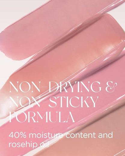 Non-Section Glowy Tint – 115 BARE RAW – Glass Lasting Transparent & Flexible Lip Makeup - Moisturizing Lip Stain for Glossy Finish – Buildable Lipstick for Fuller Looking Lip, 0.18 fl.oz.