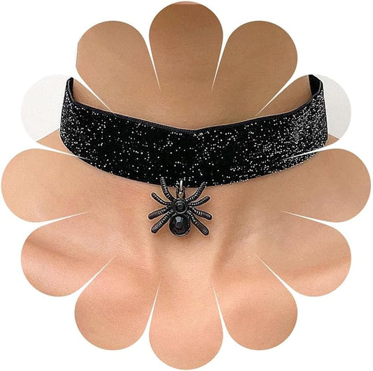 Black Velvet Choker Necklace Goth Balck