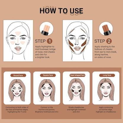 evpct 4 Color Contour Stick Makeup Set Concealer