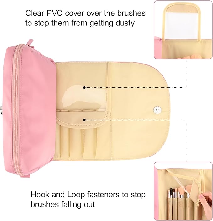 Ofak travel makeup bag with