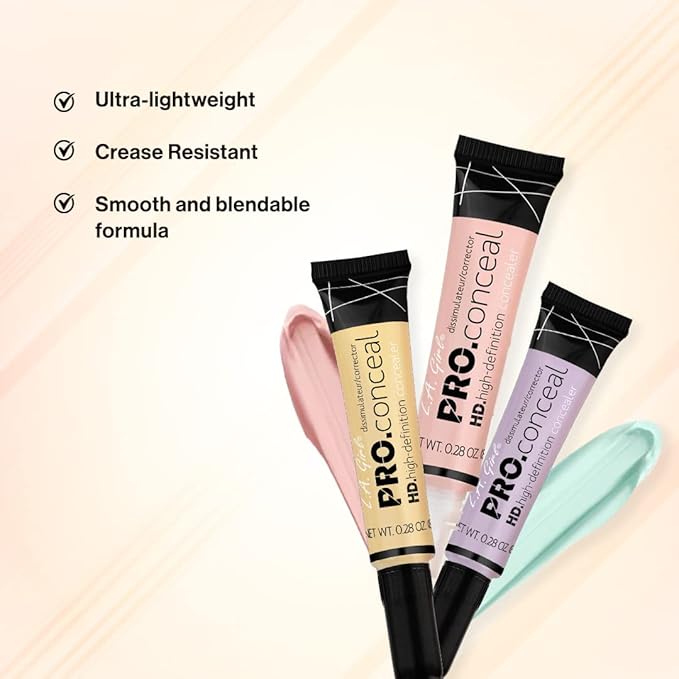 L.A. Girl Pro Conceal HD Concealer, Light Yellow 0.28 Ounce