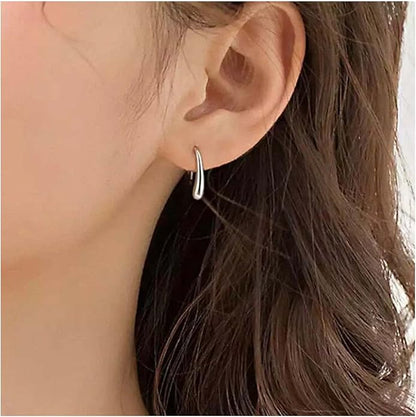 Vintage Water Drop Earrings Gold Teardrop