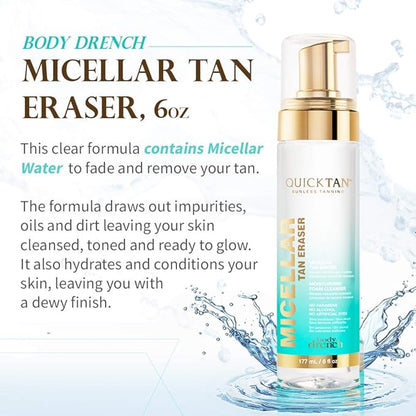 Body Drench Micellar, Skin Nourishing, Tan Eraser, 6 oz