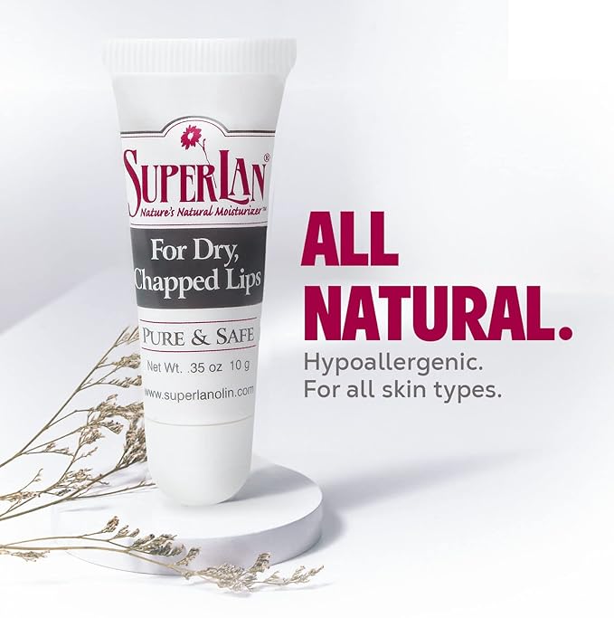 Organic Lanolin Lip Balm - Natural