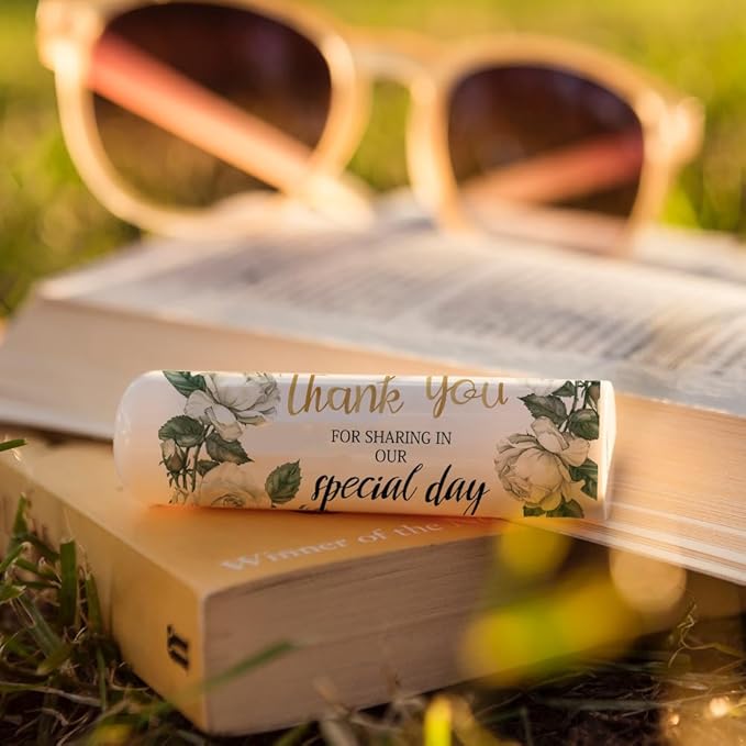 OLYCRAFT 100Pcs Self-Adhesive Lip Balm Tag Wrapping