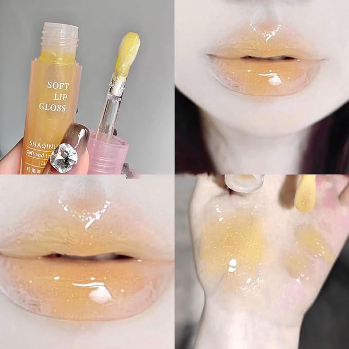 Dulele 6 PCS Hydrating Shimmer Lip Gloss Set, Hydrating