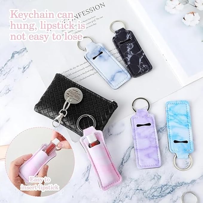 Chapstick Holder Keychain, Cute Lip Balm Keychain Holder Gloss