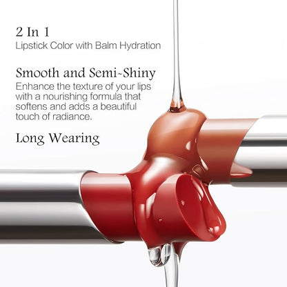 Essence Lipstick, Moisturizing, Plumping, Shiny Lip Color, Non Sticky Lipstick with Vitamin E, Sooth, Soften Lip, J306