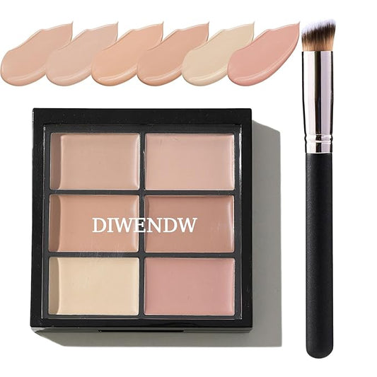 6 Colors Correcting Concealer Palette,Colors Corrector Palette,Moisturizing Full