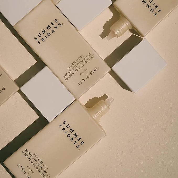 Summer Fridays ShadeDrops Broad Spectrum SPF 30 Mineral Milk Sunscreen with Zinc Oxide - Lightweight, Moisturizing Formula with a Soft, Natural Finish (1.7 Fl Oz)