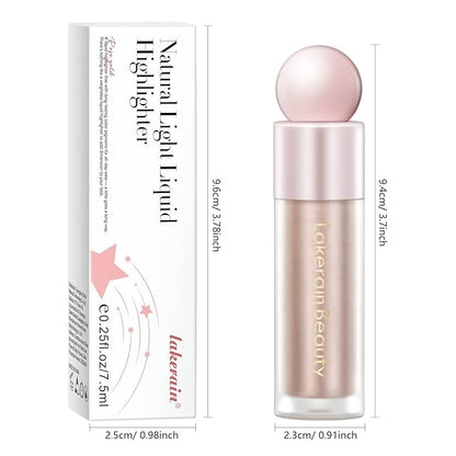 Liquid Highlighter Makeup, Natural Silky Shimmer Finish Liquid Gold Shimmer)