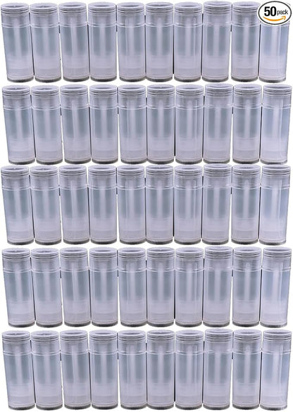 50Pcs 5ml Translucent Lipstick Cosmetic Empty