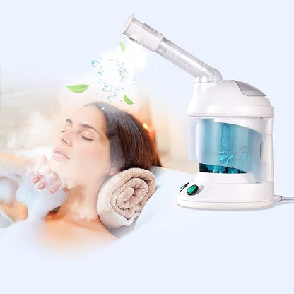 DYB Portable Facial Steamer, Nano Ionic Face Steamer with 360°Rotatable Sprayer,Mini Facial Steamer for Salon and Spa,1 Piece Headband and 4 Pieces Steel Skin Kits.