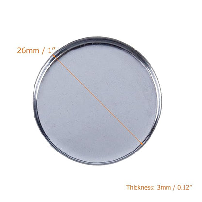 Pack of 30 Empty Round Metal Pans 26mm