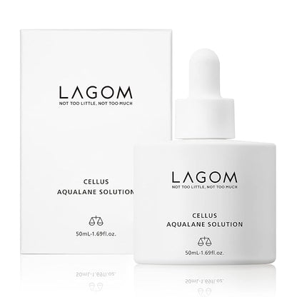 LAGOM Cellus Aqualane Solution | Korean Serum for Face, Vegetable Squalane Essence, Skincare for Glass Skin, Deep Moisturization, Skin Barrier Strengthening 1.69 Fl Oz