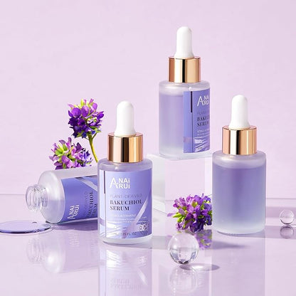 ANAI RUI Bakuchiol Face Serum for Face, Bakuchiol Retinol Alternative Serum,Smoothing Face Serum with Hyaluronic Acid & Peptide Sensitive Skin Serum, Anti Aging & Wrinkle Serum, 1Fl.Oz