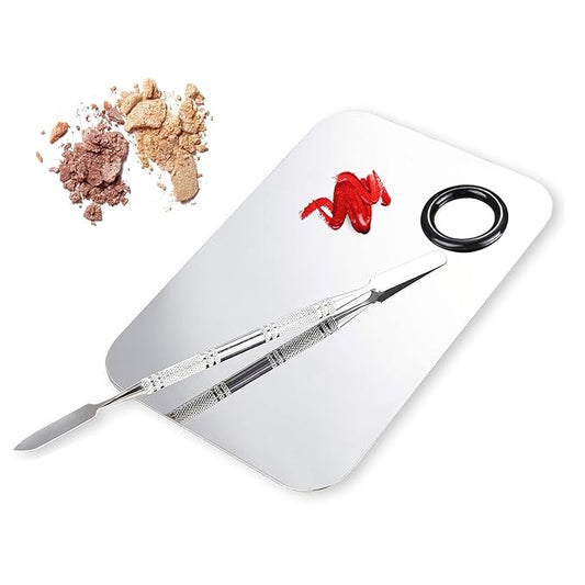 Makeup Mixing Palette, Upgrad Stainless Steel Metal Mixing