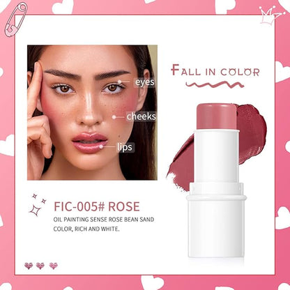 Makeup Sticks Set, Matte Cream Blush Stick for & Contour)