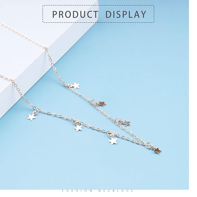 Bohemia Star Necklace Star Dangle Choker Necklace Gold
