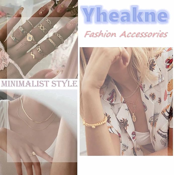 Boho Layered Moonstone Necklace Chain Gold