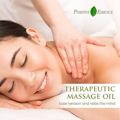 Massage Oil for Massage Therapy – Relaxing Massage Oil Kit, Pure Essential Oils for Skin Care, Jojoba, Sweet Almond, Vitamin E – Body Oil Massage Set