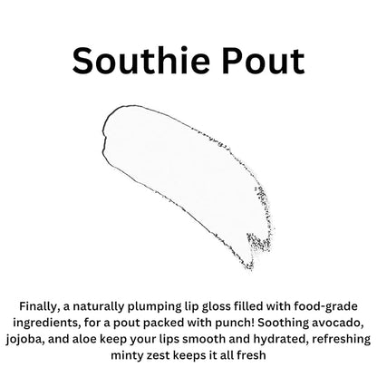 Lip Plumper, Southie Pout (.25oz) - Naturally Plumping Vegan Lip Gloss with Avocado, Jojoba, Aloe