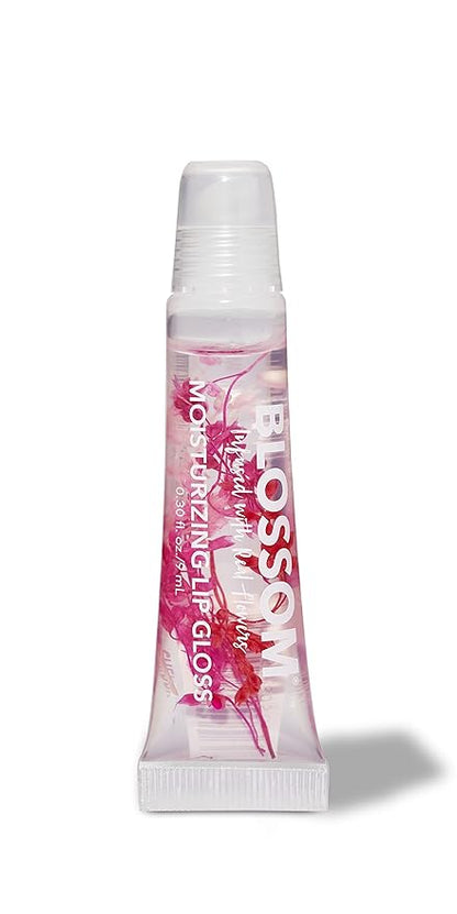 Blossom Scented Moisturizing Lip Gloss Tubes, Infused with Real Flowers, 0.3 fl. oz/9ml, Cherry