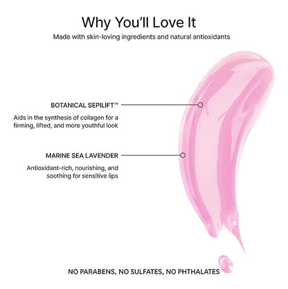 Jillian Dempsey Lip Gloss: Enhance, Hydrate & Smooth Lips with Firming & Plumping Benefits, Vegan, 4ml | Bubble Pink