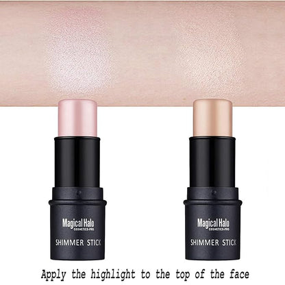 4 Pcs Cruelty-Free Waterproof Highlighter Makeup Sticks Shimmer