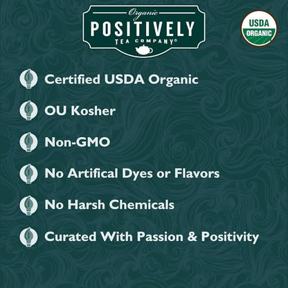 Organic Positively Tea Company, Coco Berry Mango, Herbal Tea, Loose Leaf, 16 Ounce