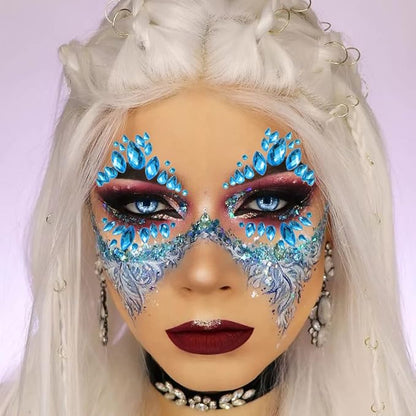 6 Sheets Face Jewels Face Gems Stick On, Holiday Costumes