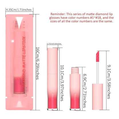 Matte to Glitter Liquid Lipstick Lip Makeup,Diamond Shiny Bright Red Glitter Sparkly Glossy Metallic Shimmer Sparkle Waterproof Lip Stick Lip Gloss for Women Lip Stain Long Lasting 24 hours