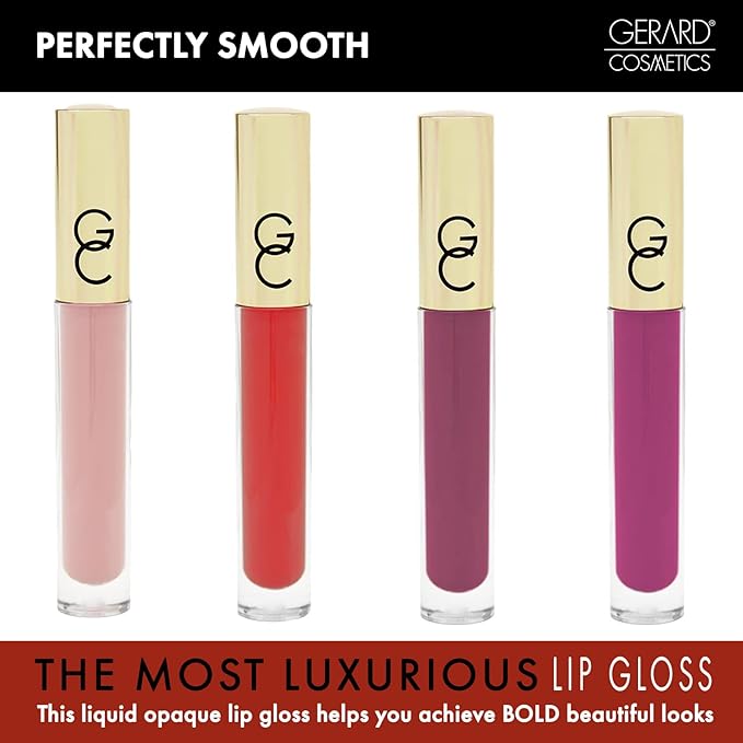 Gerard Cosmetics Supreme Lip Creme Angel Cake | Highly Pigmented, Fully Opaque Nude Pink Lip Gloss | Nourishing, Hydrating, Liquid Lipstick for Full Coverage Lip Color