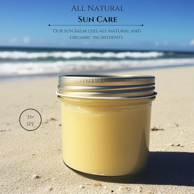 Beef Tallow & Zinc Sunblock | Tallow Sunscreen SPF 35 (2oz) | Reef Safe, Water Resistant | Beef Tallow for Skin, Tallow Face Moisturizer | Organic 100% Grass Fed Tallow, Zinc Oxide