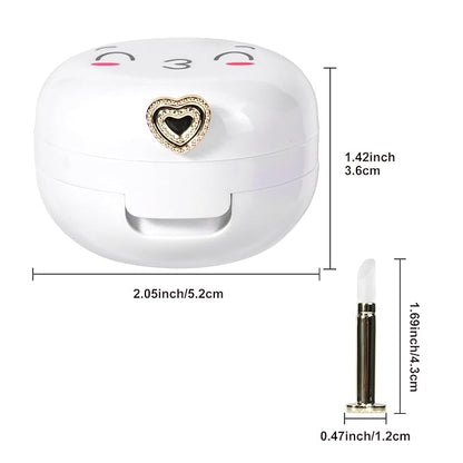 2 Pack Lip Balm Containers,Plastic Portable