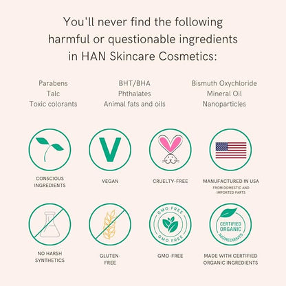 HAN Skincare Cosmetics Vegan, Cruelty-Free Blush, Baby Pink