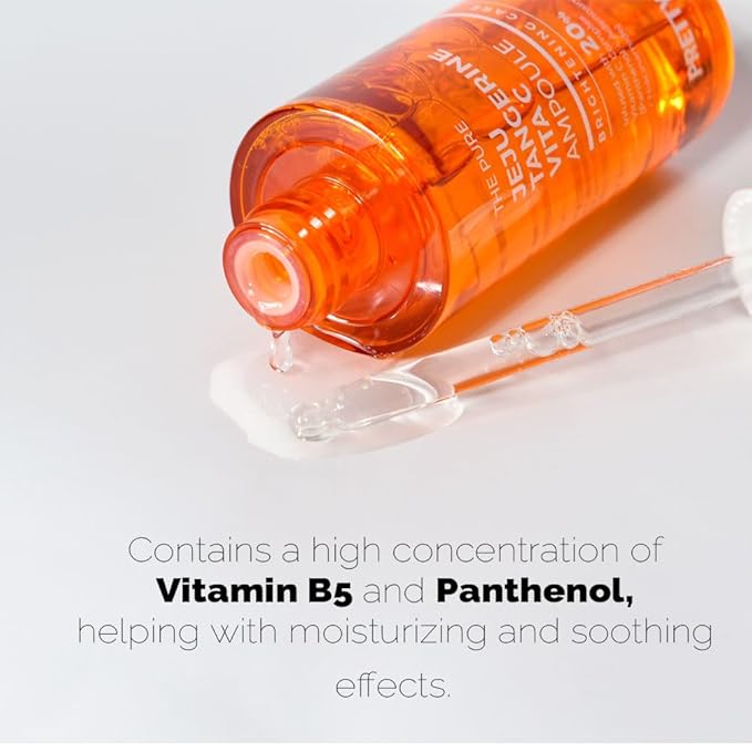 Jeju Tangerine Vitamin C Ampoule 1.75 fl oz. | 11 Vitamin Complex + Panthenol + Niacinamide + Adenosine | Hydrating & Soothing Korean Facial Serum for Sensitive Skin