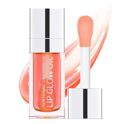 Hydrating Lip Glow Oil Long Lasting Plumping Lip Gloss Clear Lip Gloss Moisturizing Lip Oil Repairing Lip Lines and Prevents Dry Cracked for Lip Care and Dry Lips PINK