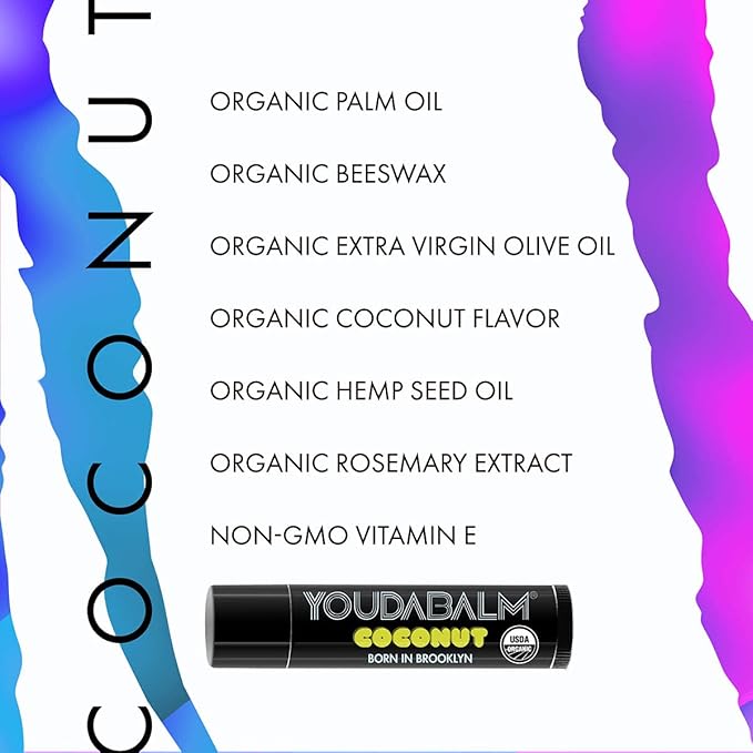 Organic Lip Balm, Coconut Flavor - Lips