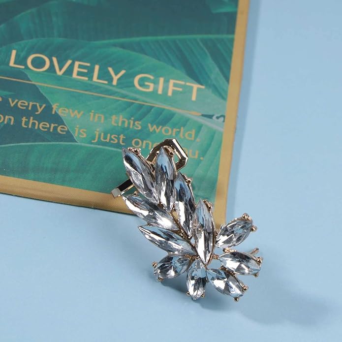 Boho Crystal Ear Climber Earrings Gold Crystal Studs