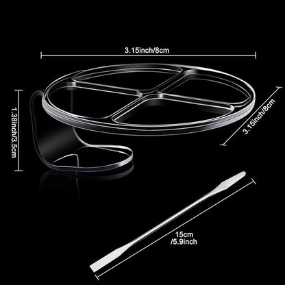 2 Pieces Hand Makeup Mixing Palette Handheld Palette