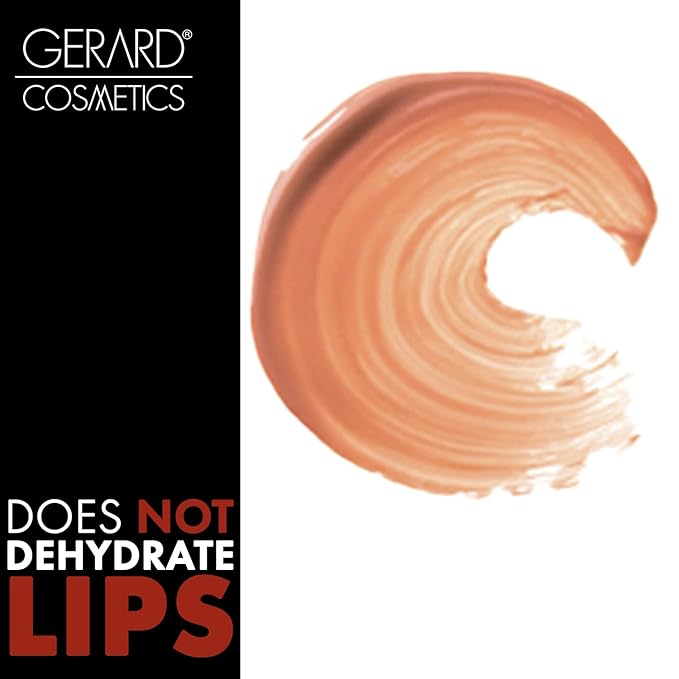 Gerard Cosmetics Color Your Smile Lip Gloss Salmon | Super Pigmented Peach Lip Gloss with LED Light and Mirror | Shiny Finish | Hydrating Liquid Peach Lipstick | Cruelty Free and Made in USA