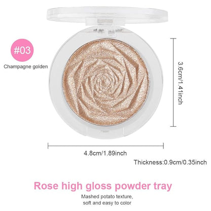 Rose Gold Face Highlighter Makeup Shimmer Glitter Rose