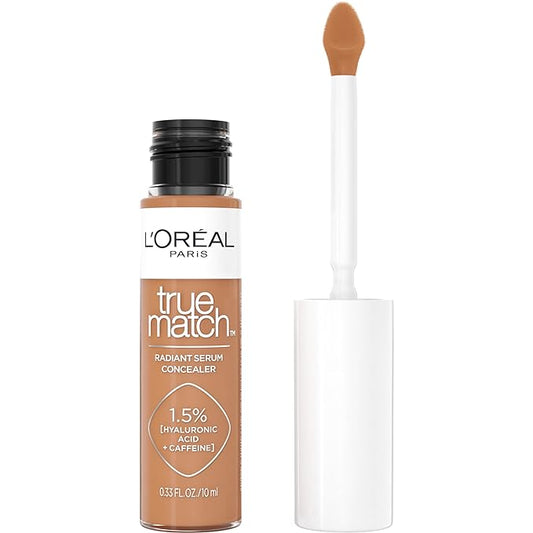 L’Oréal Paris True Match Radiant Serum Concealer, Brightening Caffeine, N8, 0.33 Oz