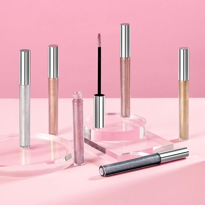 COOSA Glitter Liquid Lipsticks, Diamond Shimmer Metallic Lipstick Glitter